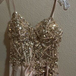 Elegant Sequin Embellished Evening Gown